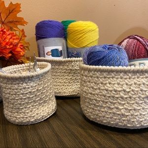 Handmade Crochet Storage Basket